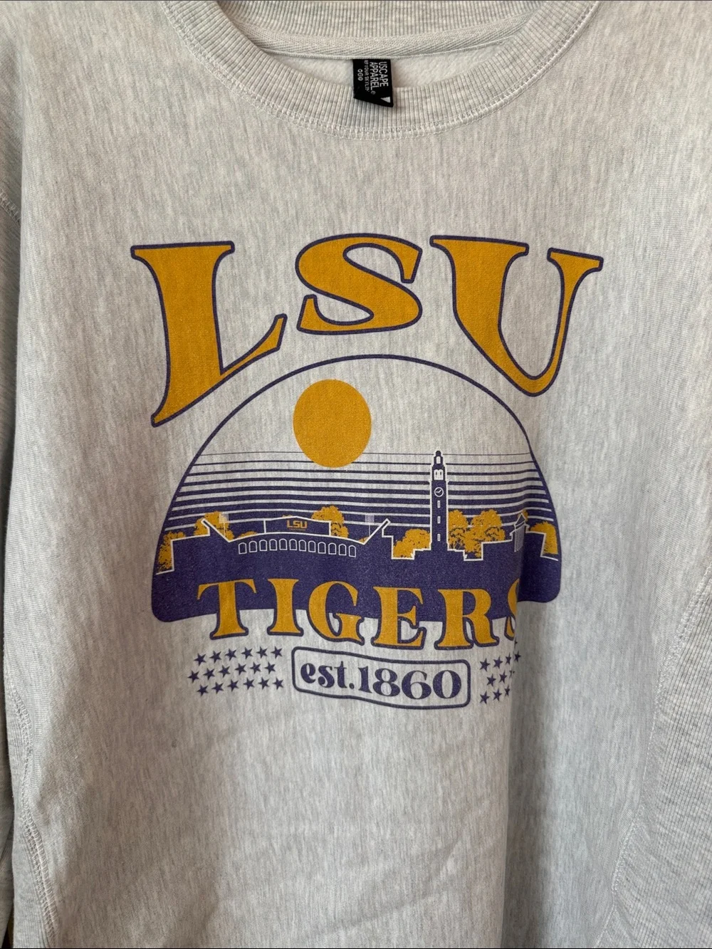 LSU Tigers Gray Crewneck Sweatshirt